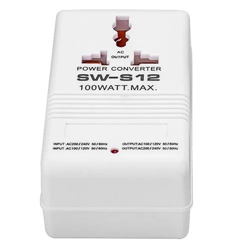 Walfront Convertidor de corriente de 50 W, convertidor de voltaje de 2 canales AC110V/120V a 220V/240V, adaptador de viaje elevador y descendente,