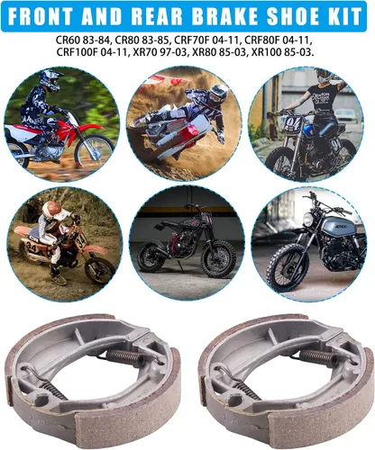 Miniatura 5 de JINGKE Kit de zapatas de freno delanteras y traseras para Honda CR60 XR70 CRF70F CR80 XR80 CRF80F XR100R CRF100F