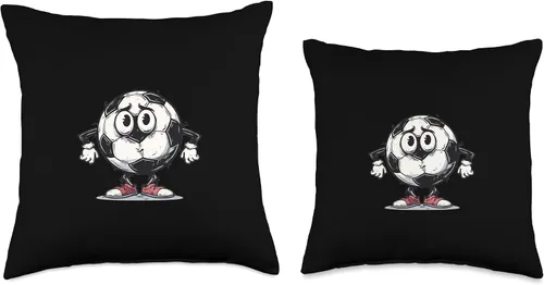 Miniatura 3 de Fun Cartoon Ball Costume for Soccer Lovers Throw Pillow