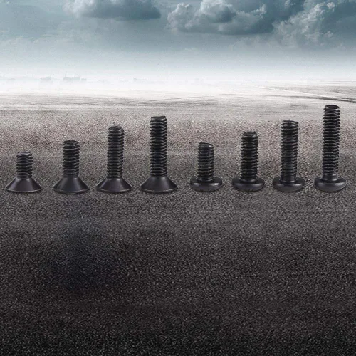 Miniatura 6 de Tornillo de cabeza plana, 180 tornillos de cabeza de botón plano M3 hexagonal y arandelas M3/M4 Kit surtido de tornillos de tuerca hexagonal