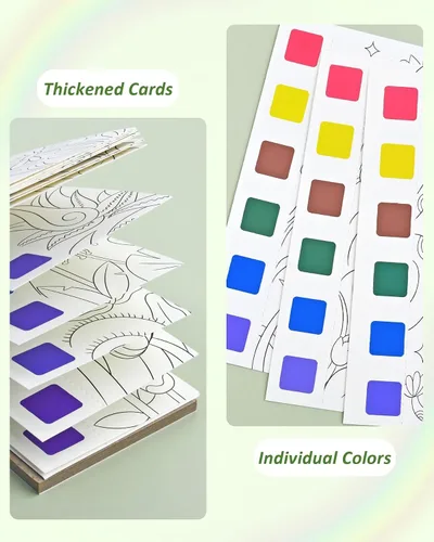 Miniatura 5 de Vileafy 20 marcadores de acuarela de animales para niños, kit de manualidades de acuarela sin desorden con 20 pinceles, recuerdos de fiesta