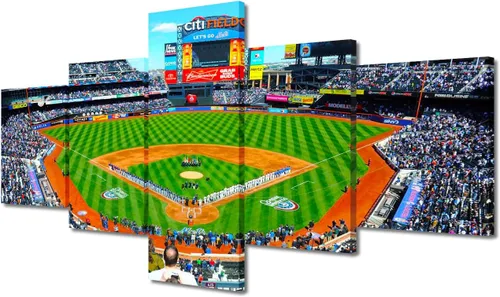 Miniatura 99 de Arte para pared, lienzo para estadio deportivo, arte para pared, diseño de campo de Wrigley en Chicago, pinturas de Chicago, impresiones sobre