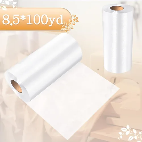 Miniatura 2 de Peryiter 1 rollo de 8.5 pulgadas x 100 yardas, estabilizador de bordado soluble en agua, estabilizador de película de cobertura de 25 μm