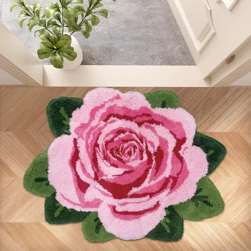 Miniatura 42 de USTIDE Alfombra de girasol esponjosa, alfombra suave y lanuda de flores, hecha a mano, alfombras modernas, lavables, para sala de estar, lavandería