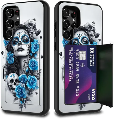 Miniatura 10 de Funda híbrida de doble capa con función atril para Samsung Galaxy A16 5G de 6.9 pulgadas, diseño de vaca con bandera estadounidense