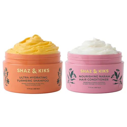 SHAZ & KIKS Juego de champú y acondicionador ultra hidratante para cuero cabelludo sensible | Hidrata y calma profundamente la irritación para el