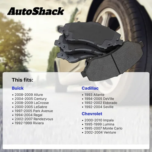 Miniatura 2 de AutoShack - Juego de pastillas de freno traseras de cerámica para el lado del conductor y del pasajero para Buick Rendezvous LaCrosse Regal Saturn