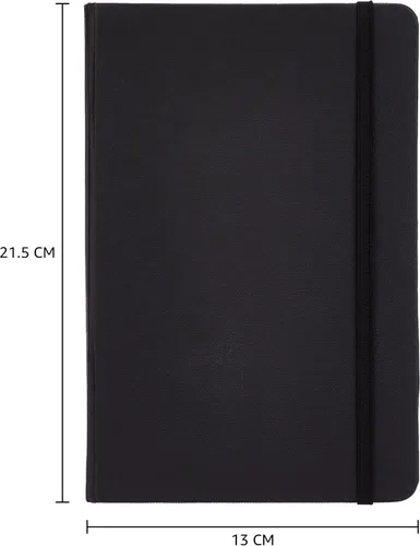 Miniatura 5 de Amazon Basics - Cuaderno clásico de tapa dura con rayas, 24 paquetes, 240 páginas, 5 x 8.25 pulgadas, color negro