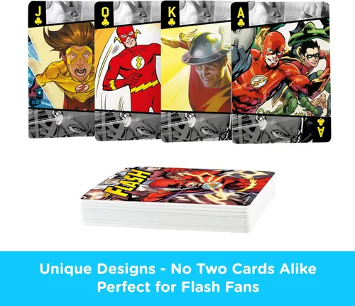 Miniatura 3 de AQUARIUS DC Comics The Flash Playing Cards - La baraja de cartas con temática de Flash para tus juegos de cartas favoritos, mercancía