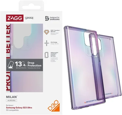 Miniatura 6 de ZAGG Gear4 Santa Cruz Samsung Galaxy S23 Series - Funda para teléfono, protección contra caídas D30 de hasta 13 pies / 13.1 ft, funda transparente