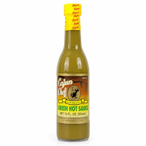 Miniatura 8 de Cajun Chef Green Louisiana - Salsa picante de 12 onzas (paquete de 3) – Salsa de pimienta de cayena verde suave hecha con pimientos de Luisiana