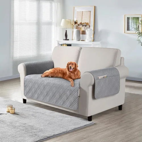 Miniatura 26 de TAOCOCO Fundas de sofá impermeables extragrandes para mascotas y perros con respaldo antideslizante, fundas para asientos de sofá con bolsillo
