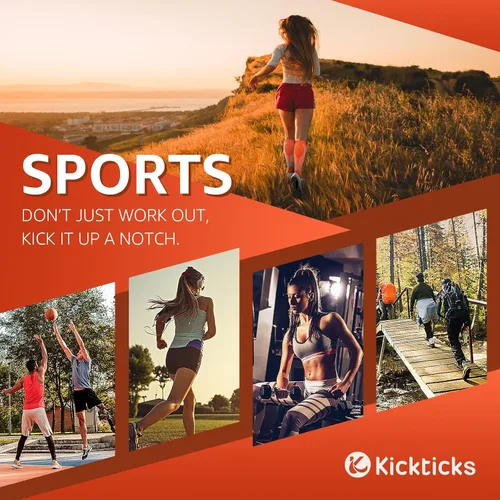 Miniatura 2 de Kickticks 4 pares de calcetines de compresión para mujer y hombre, unisex, 20-30 mmHg hasta la rodilla, tallas grandes, pantorrillas anchas