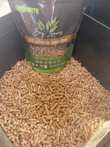 Miniatura 2 de SMOKRITE: Pellets de madera de hojas de laurel para parrillas ahumadoras, pellets de madera dura 100% natural para parrillas al aire libre, ahumar