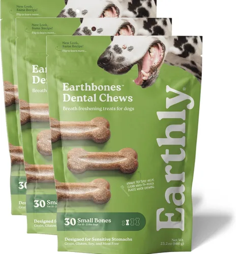 Miniatura 9 de Earthbones Dental para perros pequeños, 90 unidades (3 unidades)