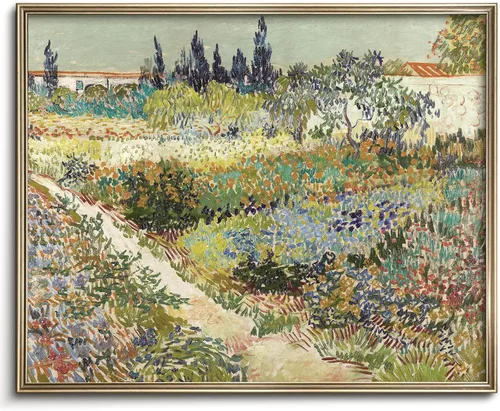 Miniatura 12 de Pintura vintage de paisaje de campo de flores silvestres, arte de pared de paisaje rural de granja, impresión artística de paisaje de jardín