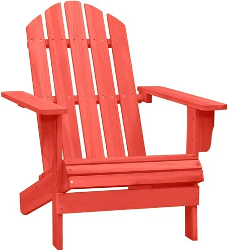 Miniatura 7 de Blue Adirondack Chair for Outdoor Relaxation, Solid Fir Wood, Ergonomic Design, Comfortable Patio Seating Natural