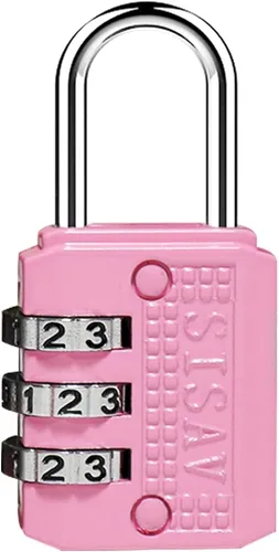 Miniatura 9 de Cerradura de combinación de 3 dígitos Mini cerradura de combinación Cerradura de equipaje Cerradura de casillero de gimnasio Diales de fácil lectura