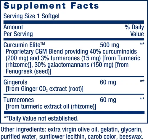 Miniatura 3 de Life Extension Advanced Curcumin Elite Extracto de Cúrcuma Turbina, Jengibre y Turmerona – para el Apoyo a la Salud Antiinflamatoria y la Salud