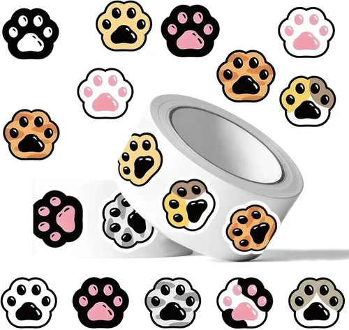 Miniatura 9 de Calcomanías de panda de dibujos animados (500 unidades), rollos de calcomanías de dibujos animados para adolescentes, decoraciones de fiesta