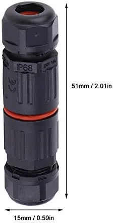 Miniatura 2 de 10 unids IP68 impermeable conector 3pin extensión al aire libre enchufe enchufe cable cable de alambre para coche camión barco interior/exterior