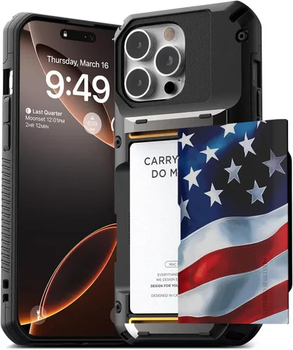 Miniatura 37 de VRS DESIGN Damda Glide Pro - Funda para iPhone 13 Pro, resistente funda semiautomática [4 tarjetas] con soporte para ranura para tarjetas compatible