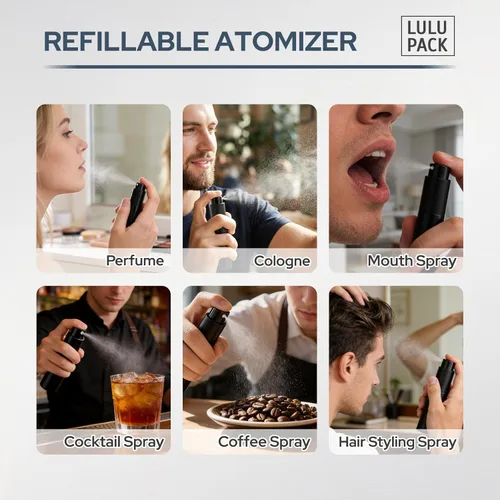 Miniatura 3 de Fusupak Atomizador de Perfume para Viaje Botella Recargable: Vaporizador de Colonia Portátil para Hombres - Mini Vaporizador Vacío para Recarga