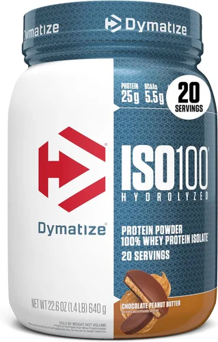 Miniatura 19 de Dymatize x Dunkin' Glazed Donut ISO100 Proteína de suero en polvo, 0.88 oz de proteína, 0.19 oz de BCAA, 120 Cal., Sin gluten, 0.04 oz de grasa