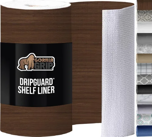 Miniatura 19 de GORILLA GRIP DripGuard - Forro para estantes, protector no adhesivo para cajones y gabinetes de cocina, antideslizante, de plástico con superficie
