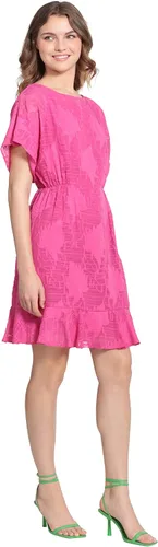 Miniatura 2 de Donna Morgan Vestido con cuello barco y mangas tipo kimono y dobladillo con volantes para mujer