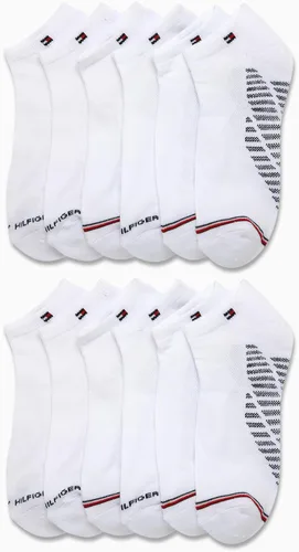 Miniatura 23 de Tommy Hilfiger Calcetines de corte bajo para hombre, paquete de 12 calcetines deportivos para correr que absorben la humedad para hombre