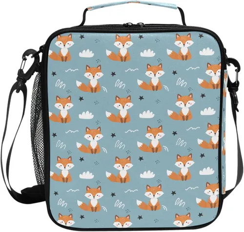 Miniatura 7 de MNSRUU Bolsas de almuerzo para niños y niñas, Doodle Kawaii Conejo, reutilizable, aislada, kit de bolsa térmica para comidas, bolsa organizadora