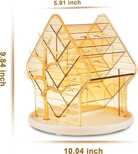 Miniatura 5 de Organizador de maquillaje giratorio de 360°, organización de maquillaje y almacenamiento de cuidado de la piel, almacenamiento para cosméticos