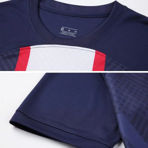 Miniatura 2 de Nuevo uniforme de fútbol #30 para niños y jóvenes, camiseta de fútbol con muñeca y calcetín, conjunto de regalo para niños y niñas, Azul Rojo
