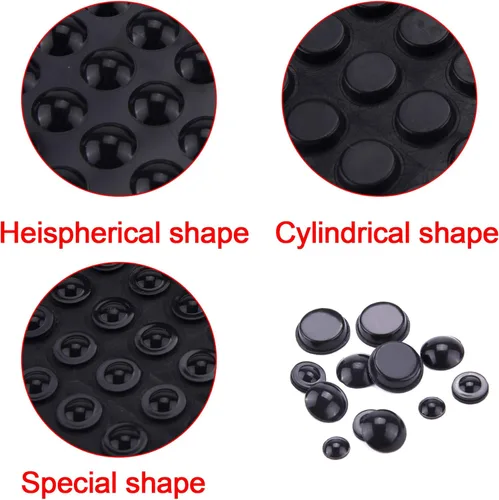 Miniatura 4 de AUSTOR Almohadillas adhesivas de goma para parachoques, almohadillas autoadhesivas para muebles, para puertas, armarios, cajones (negro)