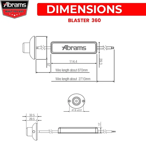 Miniatura 7 de Abrams. Faros escamoteables LED, Blanco/Blanco