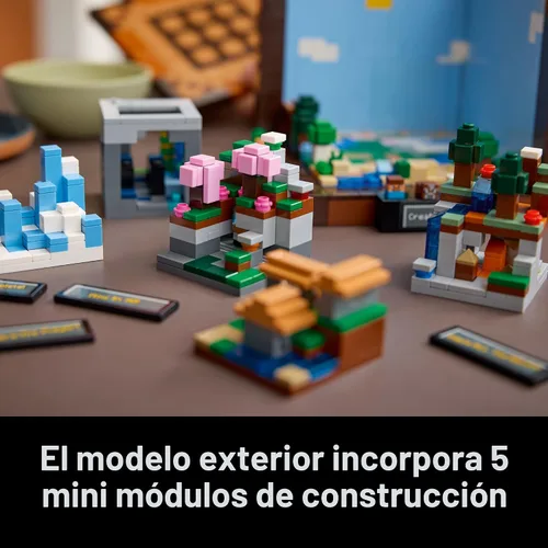 Miniatura 4 de LEGO Minecraft La Mesa de Crafteo, Set de Construcción de Videojuego Coleccionable con Figuras de Minecraft, Criaturas y Biomas, Modelo del 15º