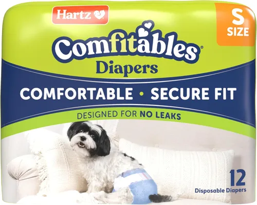 Miniatura 16 de Hartz Pañales desechables para perros, talla M, 32 unidades, ajuste cómodo y seguro, fácil de poner Value Pack