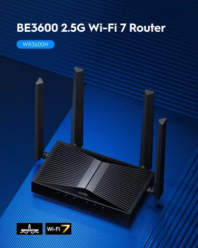 Miniatura 2 de Cudy Enrutador Wi-Fi 7 de doble banda BE3600, velocidades ultrarrápidas, conectividad multiconcierto de 2.5G, cobertura de largo alcance, suave