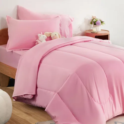 Miniatura 2 de SLEEP ZONE Juego de edredón de 5 piezas para niños, tamaño individual, súper lindo y suave, ropa de cama para niños en una bolsa, juego de 5 piezas