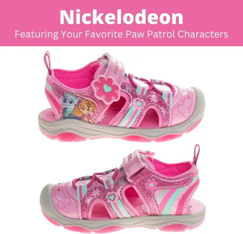 Miniatura 2 de Nickelodeon Skye Everest Beach - Zapatos iluminados de la Patrulla Canina para niñas, sandalias de verano, zapatos de agua para niños, correa