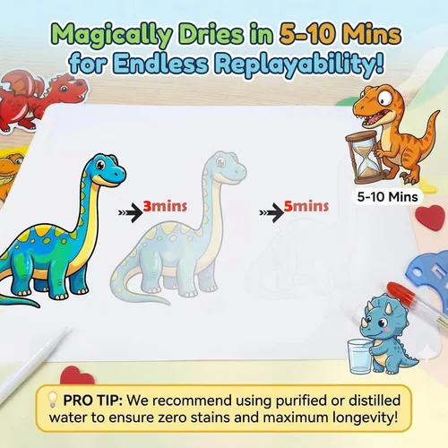 Miniatura 5 de Free to Fly- AquaDoodle - Esterilla de dibujo para niños, juguete para pintura y escritura color aqua magic, trae bolígrafos mágicos, juguetes