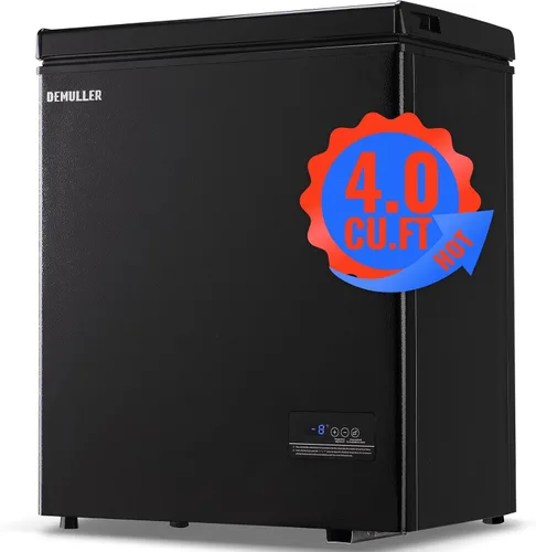 Miniatura 9 de DEMULLER Mini Congelador Profundo Congelador Pequeño Congelador de Cofre con Puerta Superior Abierta con Cesta de Almacenamiento Extraíble