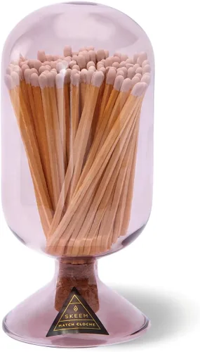 Miniatura 8 de Skeem Azura - Frasco de cloche para fósforos en vidrio azul de boticario, fósforos con punta plateada – Regalo perfecto y elegante accesorio
