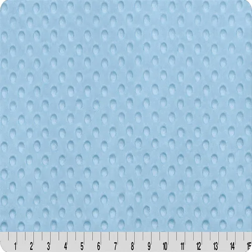 Pico Textiles 1 yarda – Tela de punto de hoyuelos azul bebé – Vendido por The Yard – Ideal para mantas, batas, juguetes suaves y ropa de bebé