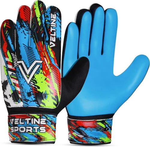 Guantes de portero de fútbol para niños, jóvenes y adultos, guantes de portero de fútbol con protección doble en la muñeca y palmas de látex Cian