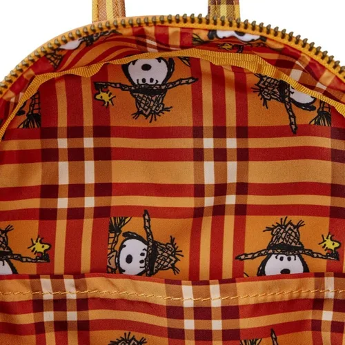 Miniatura 7 de Loungefly Mini mochila de espantapájaros Snoopy Peanuts, Marrón, Mini mochila