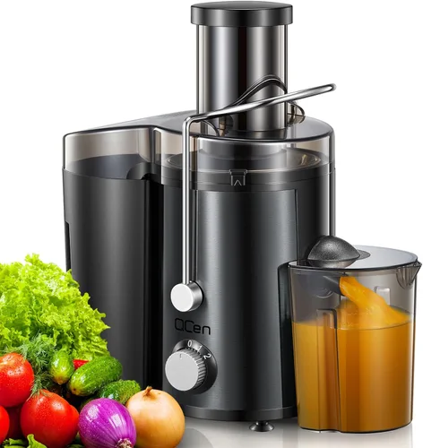 Miniatura 14 de Máquina exprimidora, extractor centrífugo de 800 W con boca ancha de 3 pulgadas, canal de alimentación para frutas y verduras, fácil de limpiar