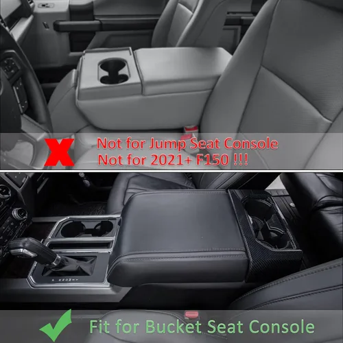 Miniatura 3 de JDMCAR Funda de consola central compatible con Ford F150 2015-2020 / 2017-2022 F250 F350 F450 y Expedition 2018-2024, funda de neopreno