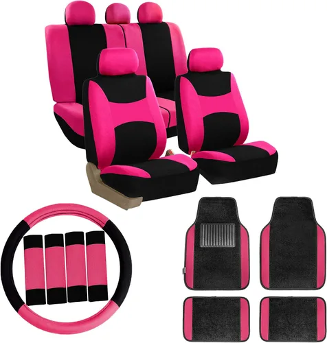 Miniatura 16 de FH Group FH-FB030115 Combo Set: Fundas de asiento de tela ligera y brisa (Aptas para bolsa de aire y división) W. FH2033 + F14407 Alfombrillas